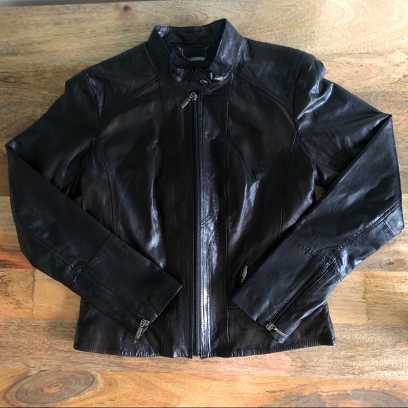 Bernardo Scuba Leather Jacket - Picture 1 of 3